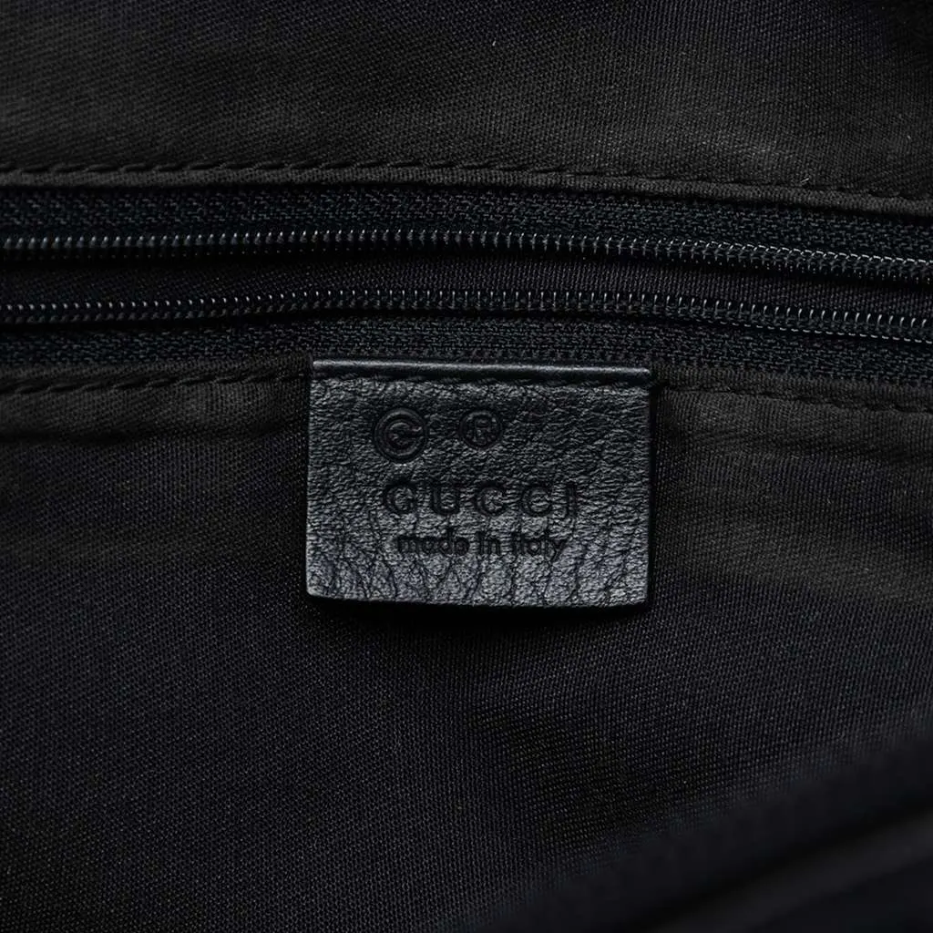 Gucci Large GG Canvas Charm Dome Satchel Black Canvas Very good - Box View