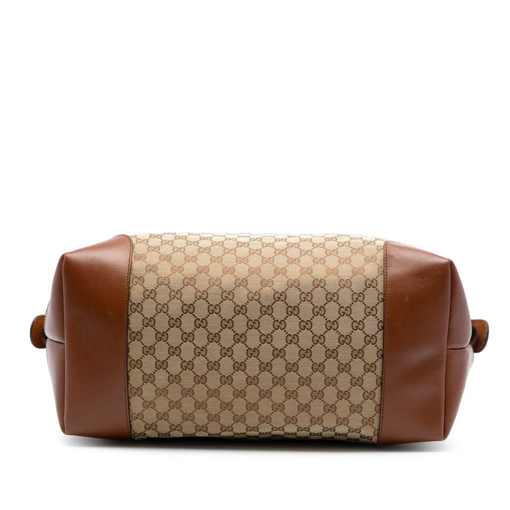 Gucci GG Canvas Web Travel Bag Beige Canvas Good condition - Inside View