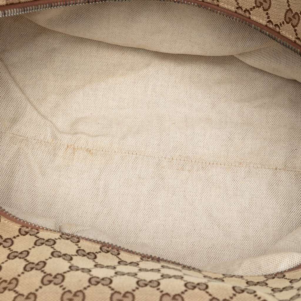 Gucci GG Canvas Web Travel Bag Beige Canvas Good condition - Model View