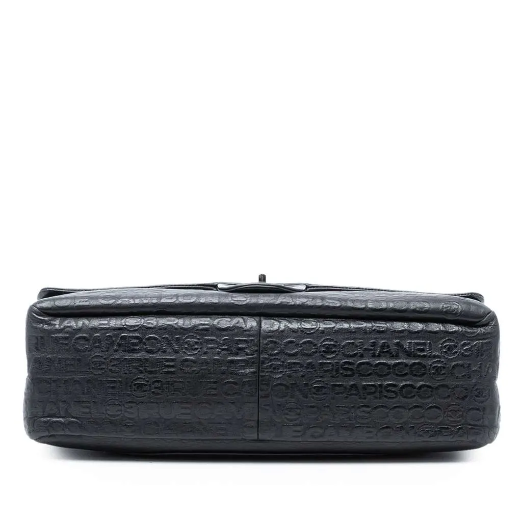 Chanel Maxi Embossed Calfskin 31 Rue Cambon Reissue 2.55 Double Flap Black Leather Very good - Inside View