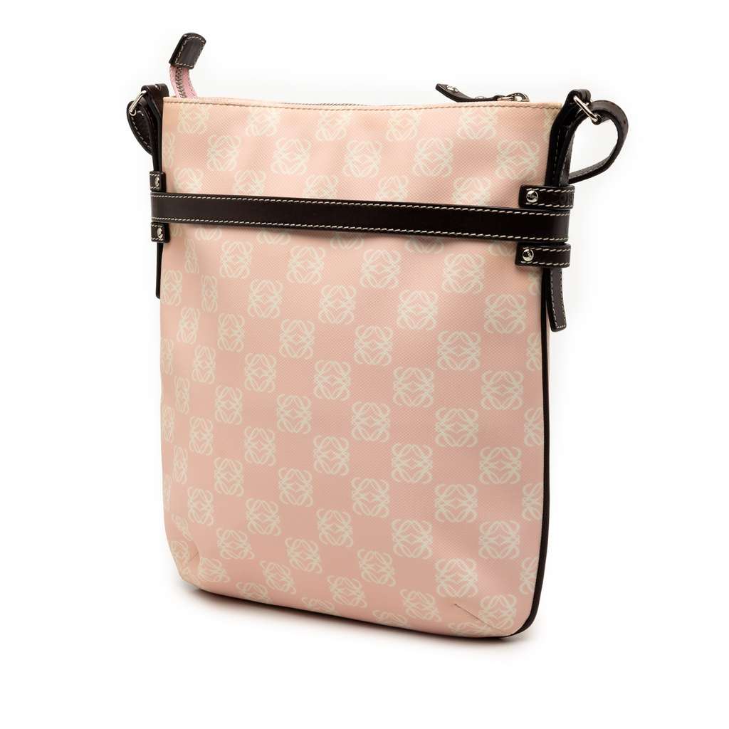 Loewe Anagram Coated Canvas Crossbody Pink Canvas Good condition - Back View