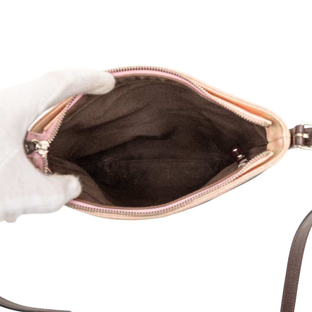 Loewe Anagram Coated Canvas Crossbody Pink Canvas Good condition - Model View