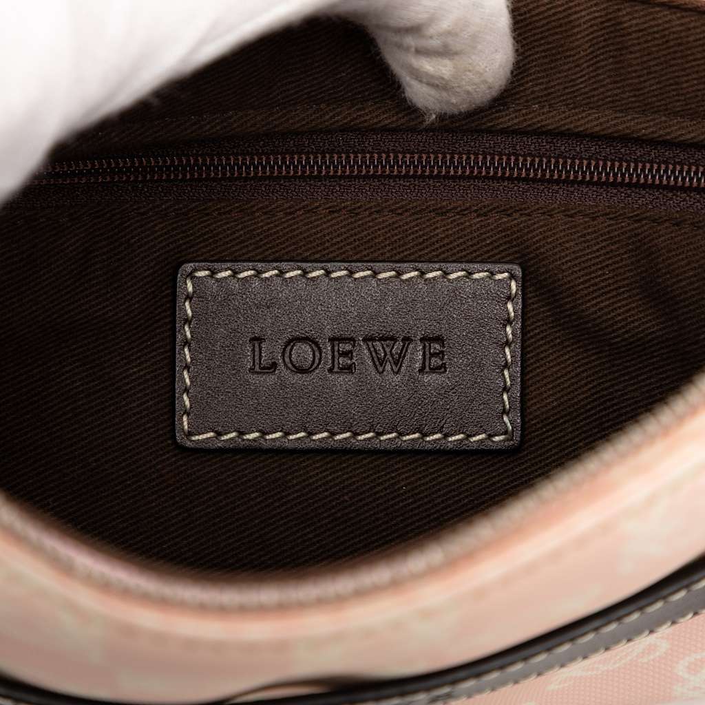 Loewe Anagram Coated Canvas Crossbody Pink Canvas Good condition - Box View