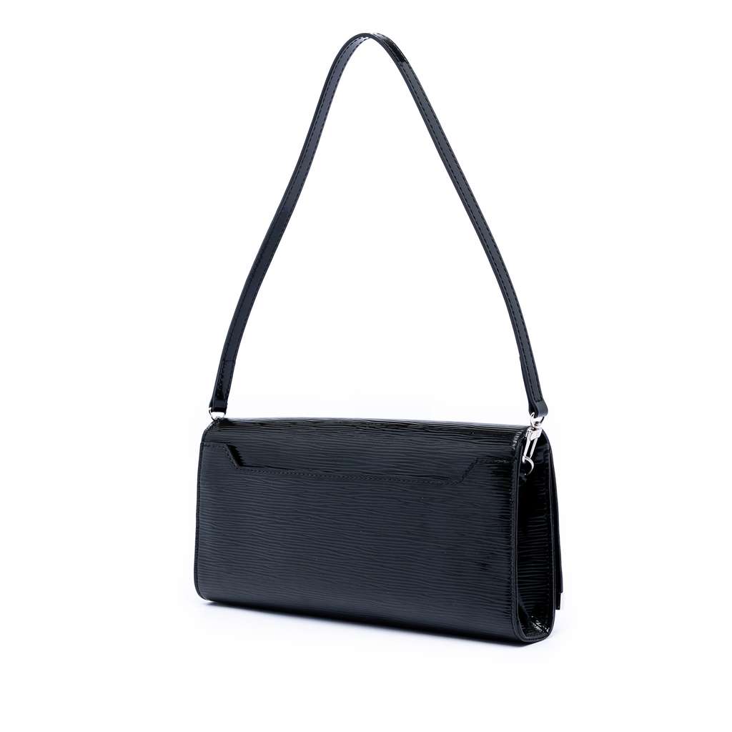 Louis Vuitton Electric Epi Sevigne Clutch Black Leather Good condition - Back View