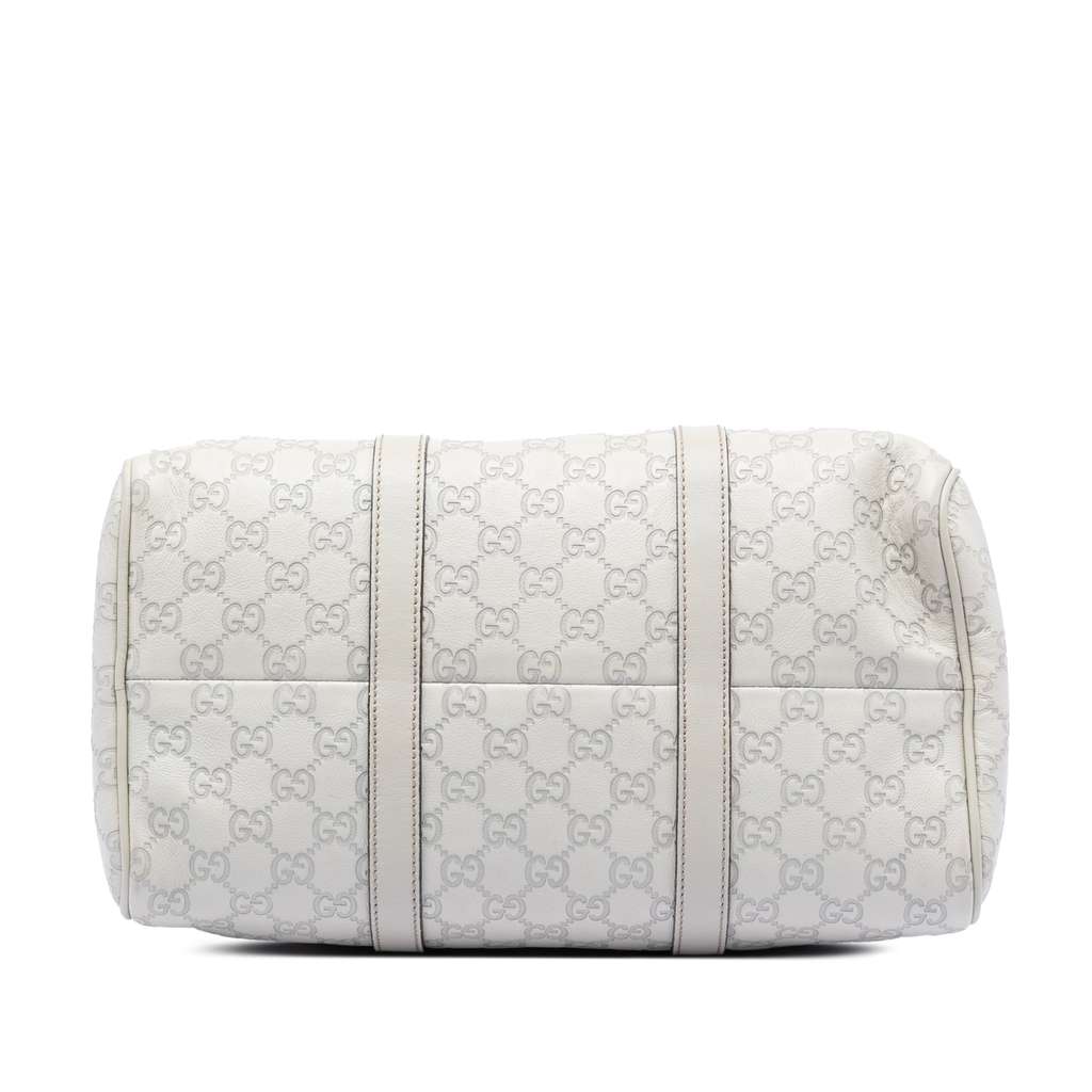 Gucci Medium Guccissima Joy Boston Bag White Leather Good condition - Inside View