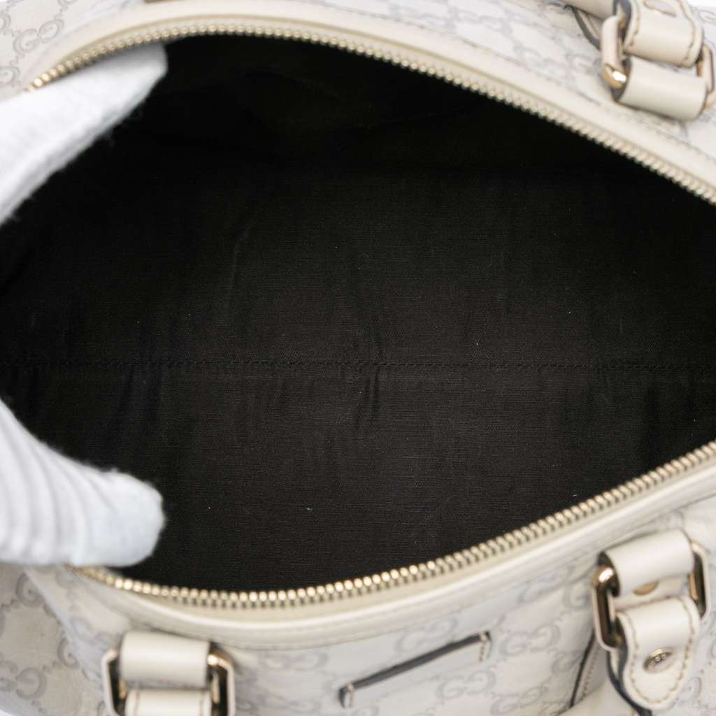 Gucci Medium Guccissima Joy Boston Bag White Leather Good condition - Model View