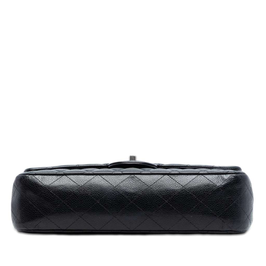 Chanel Medium Classic Caviar Double Flap Black Leather Good condition - Inside View