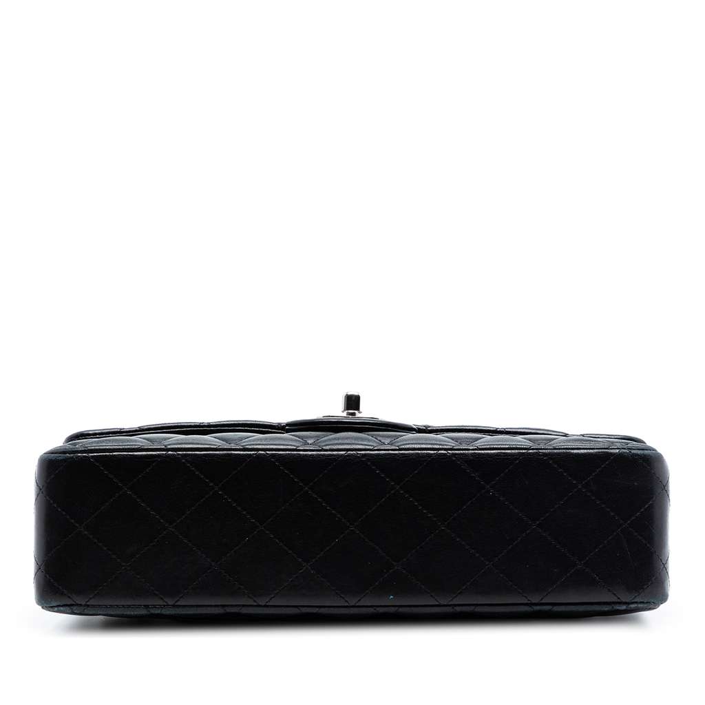 Chanel Medium Classic Lambskin Double Flap Black Leather Good condition - Inside View