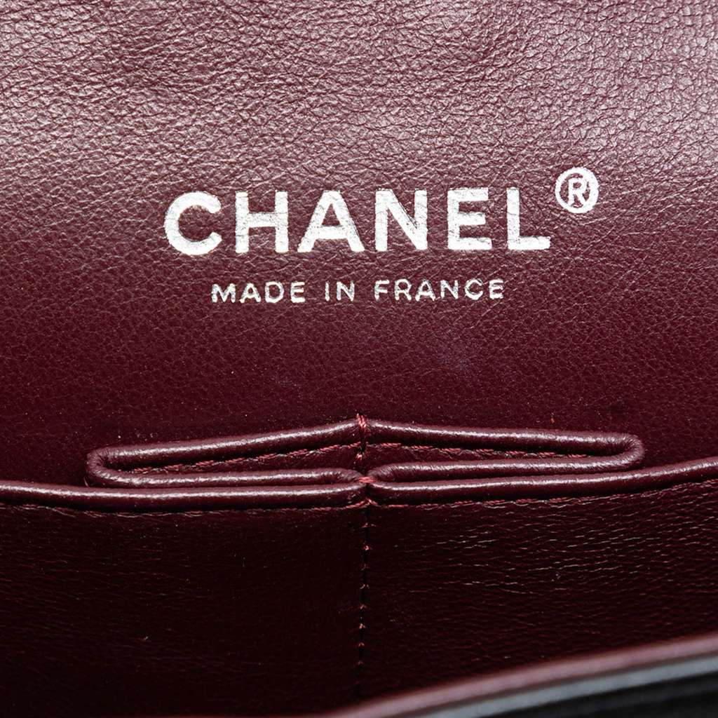 Chanel Medium Classic Lambskin Double Flap Black Leather Good condition - Box View