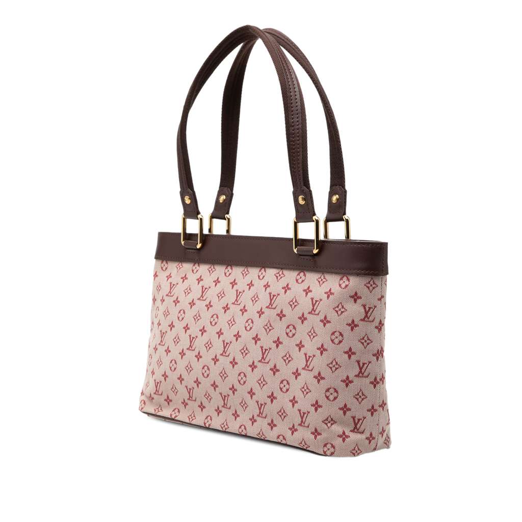 Louis Vuitton Monogram Mini Lin Lucille PM Red Canvas Good condition - Back View