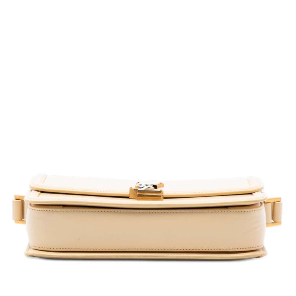 Saint Laurent Medium Smooth Calfskin Solferino Satchel In Box Brown Leather Good condition - Inside View