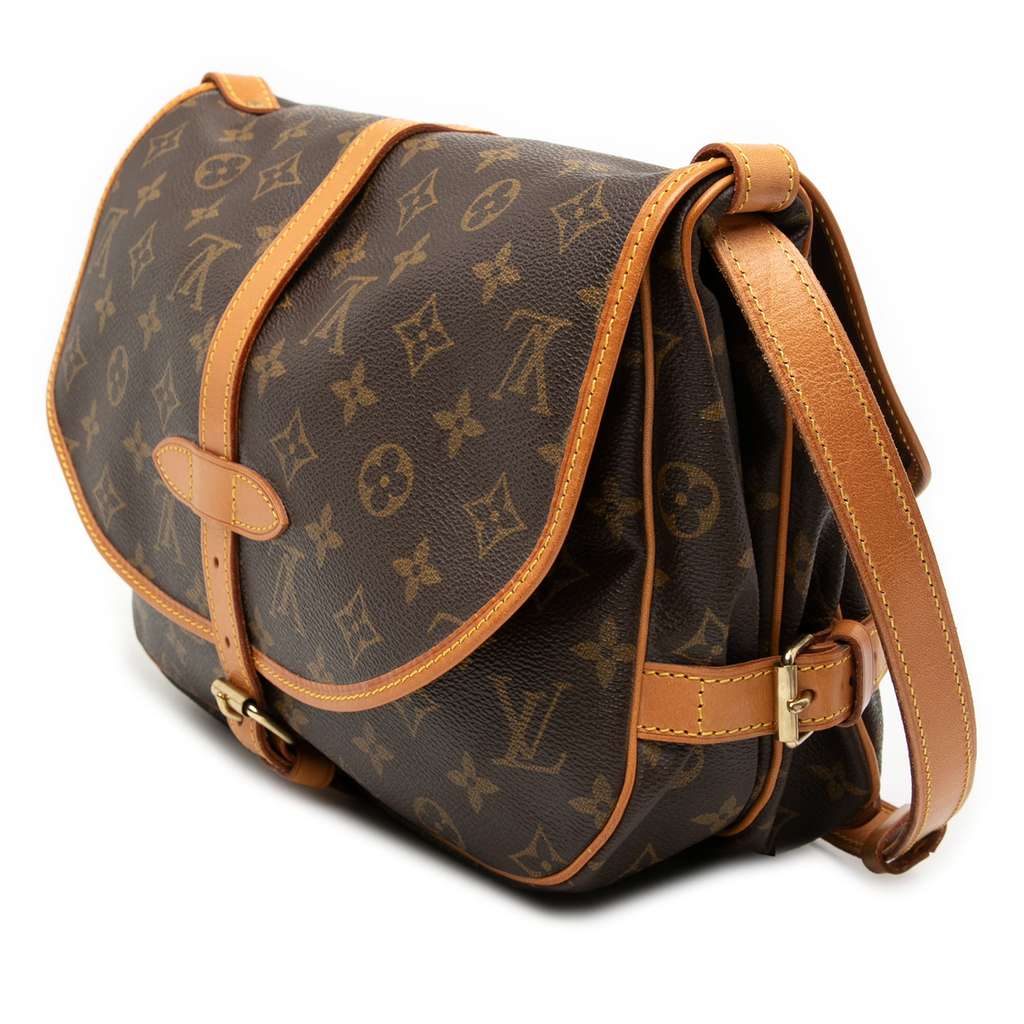 Louis Vuitton Monogram Saumur 30 Brown Good condition - Back View