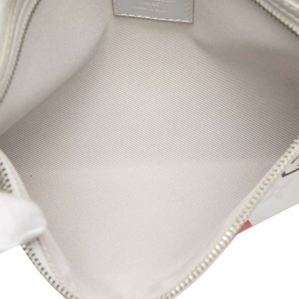 Louis Vuitton Monogram Antartica Double Flat Messenger Grey Good condition - Model View