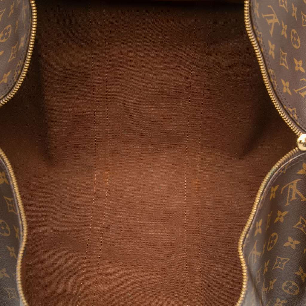 Louis Vuitton Monogram Keepall Bandouliere 55 Brown Fair condition - Model View