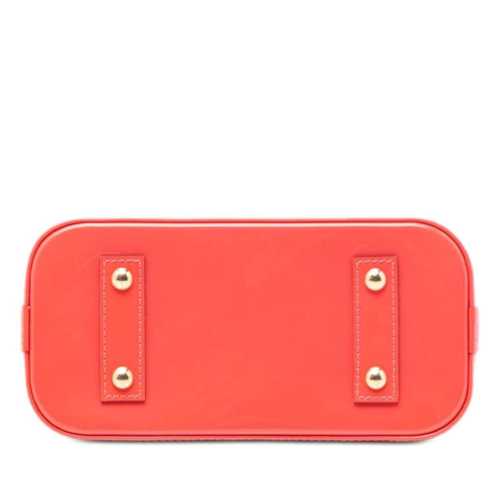 Louis Vuitton Monogram Vernis Alma BB Orange Leather Good condition - Inside View