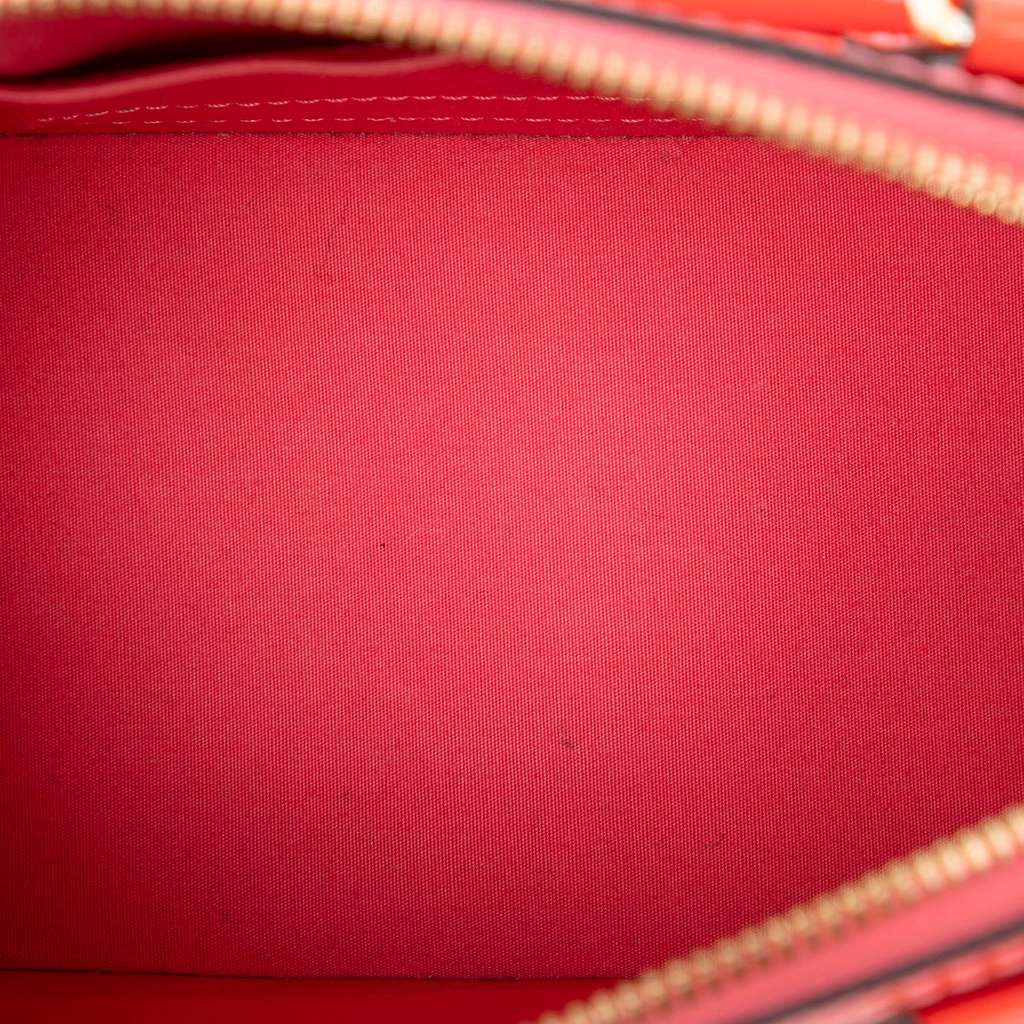 Louis Vuitton Monogram Vernis Alma BB Orange Leather Good condition - Model View
