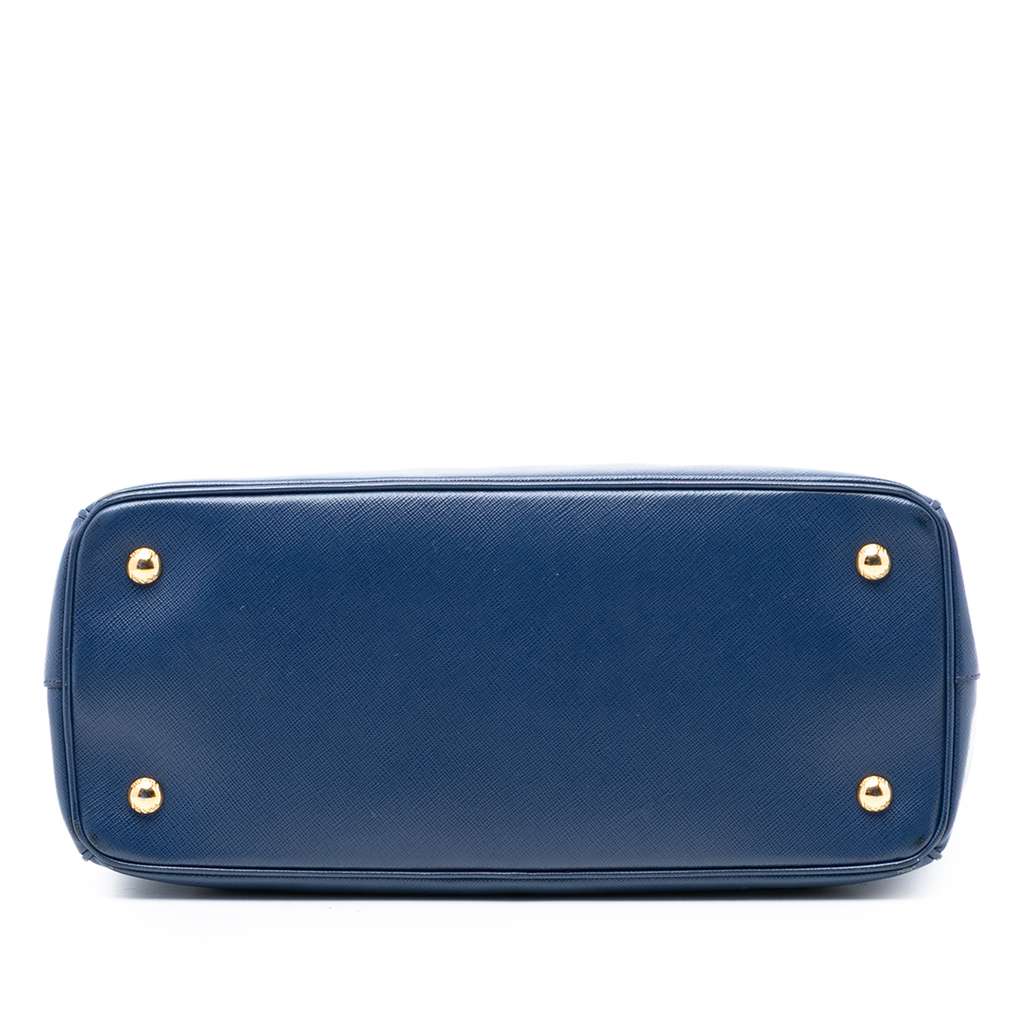 Prada Medium Saffiano Lux Galleria Satchel Blue Leather Good condition - Inside View