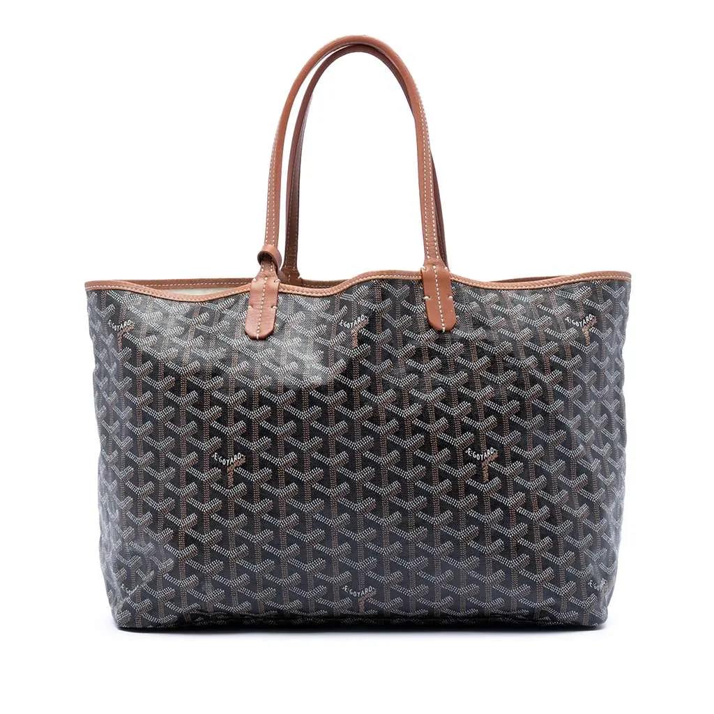 Goyard Goyardine Saint Louis PM Black Canvas Very good - Front View