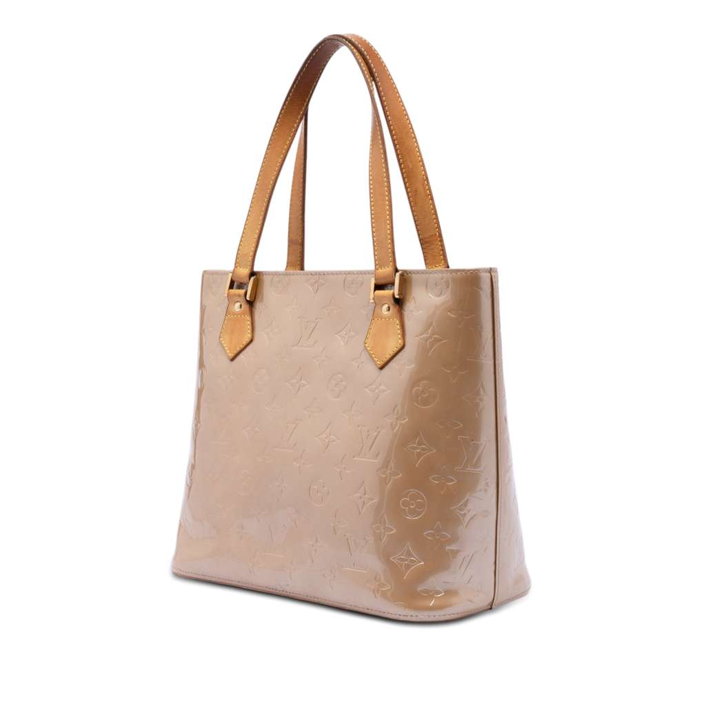 Louis Vuitton Monogram Vernis Houston Beige Leather Good condition - Back View