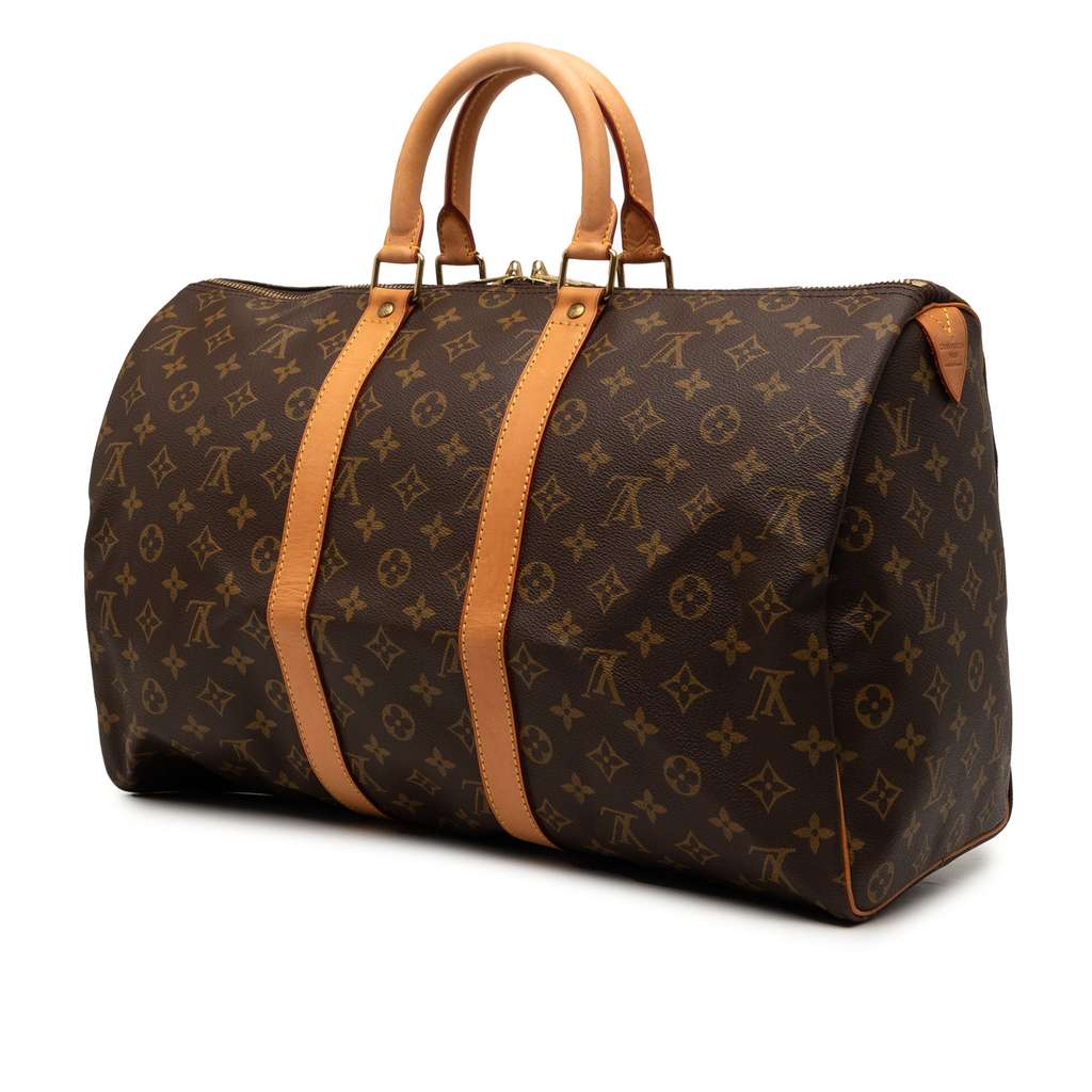 Louis Vuitton Monogram Keepall 45 Brown Good condition - Back View