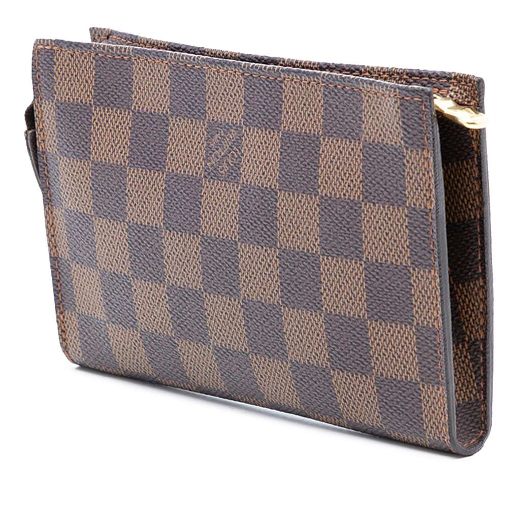 Louis Vuitton Damier Ebene Marais Pouch Brown Good condition - Back View