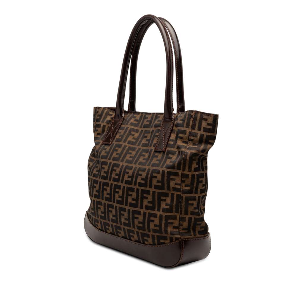 Fendi Zucca Canvas Tote Brown Canvas Good condition - Back View