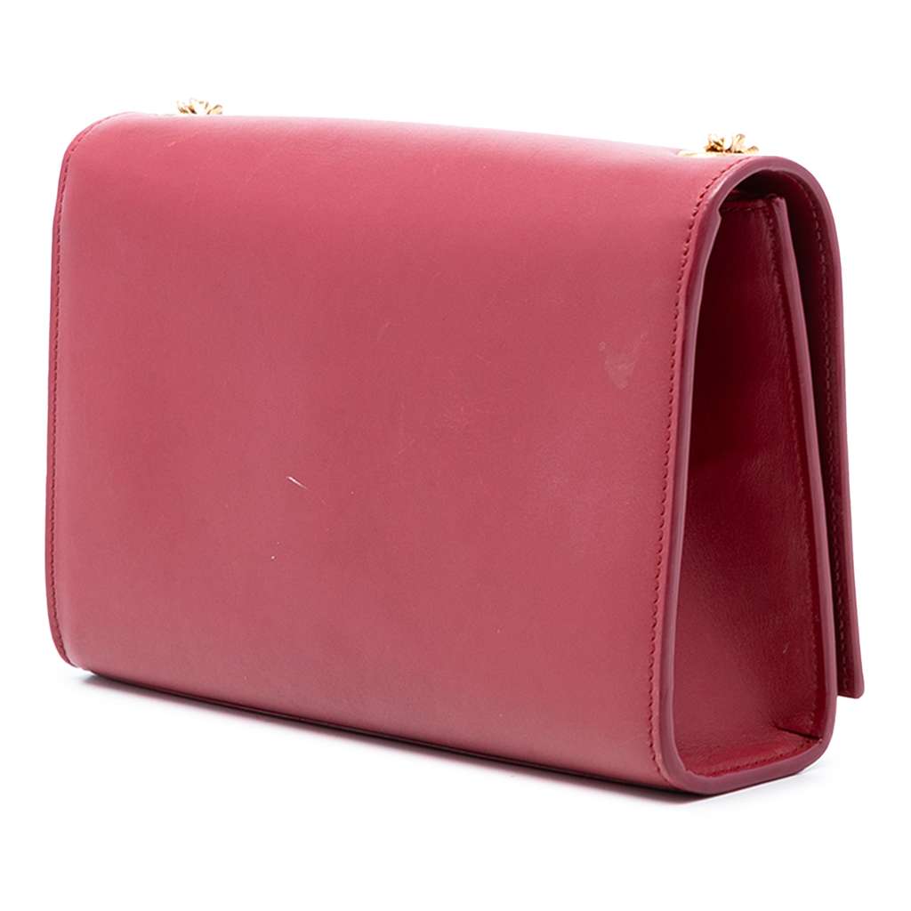 Saint Laurent Medium Smooth Calfskin Classic Monogram Kate Tassel Crossbody Red Leather Good condition - Back View