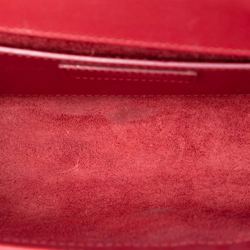 Saint Laurent Medium Smooth Calfskin Classic Monogram Kate Tassel Crossbody Red Leather Good condition - Model View