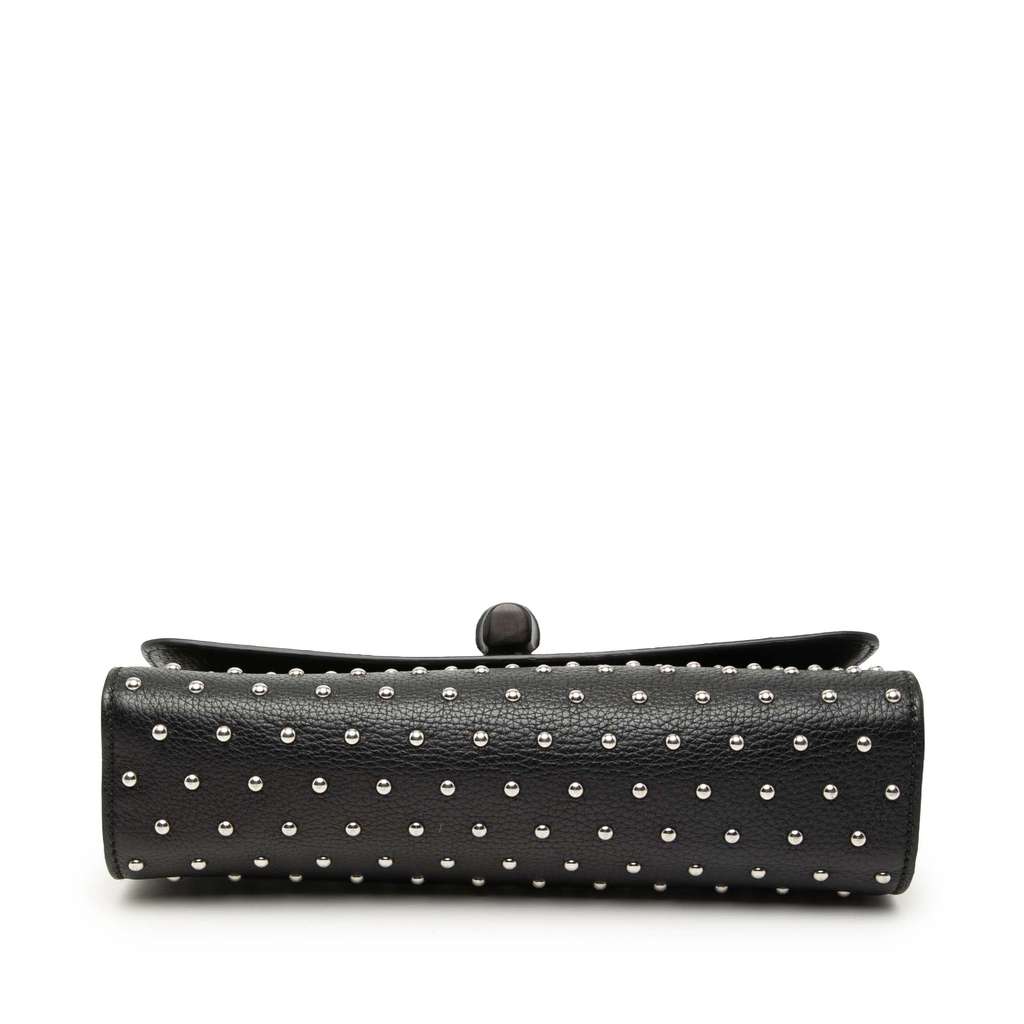 Gucci Medium Studded Leather Miss Bamboo Crossbody Black Leather Good condition - Inside View