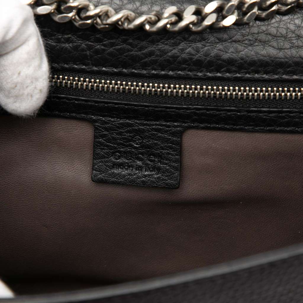 Gucci Medium Studded Leather Miss Bamboo Crossbody Black Leather Good condition - Box View