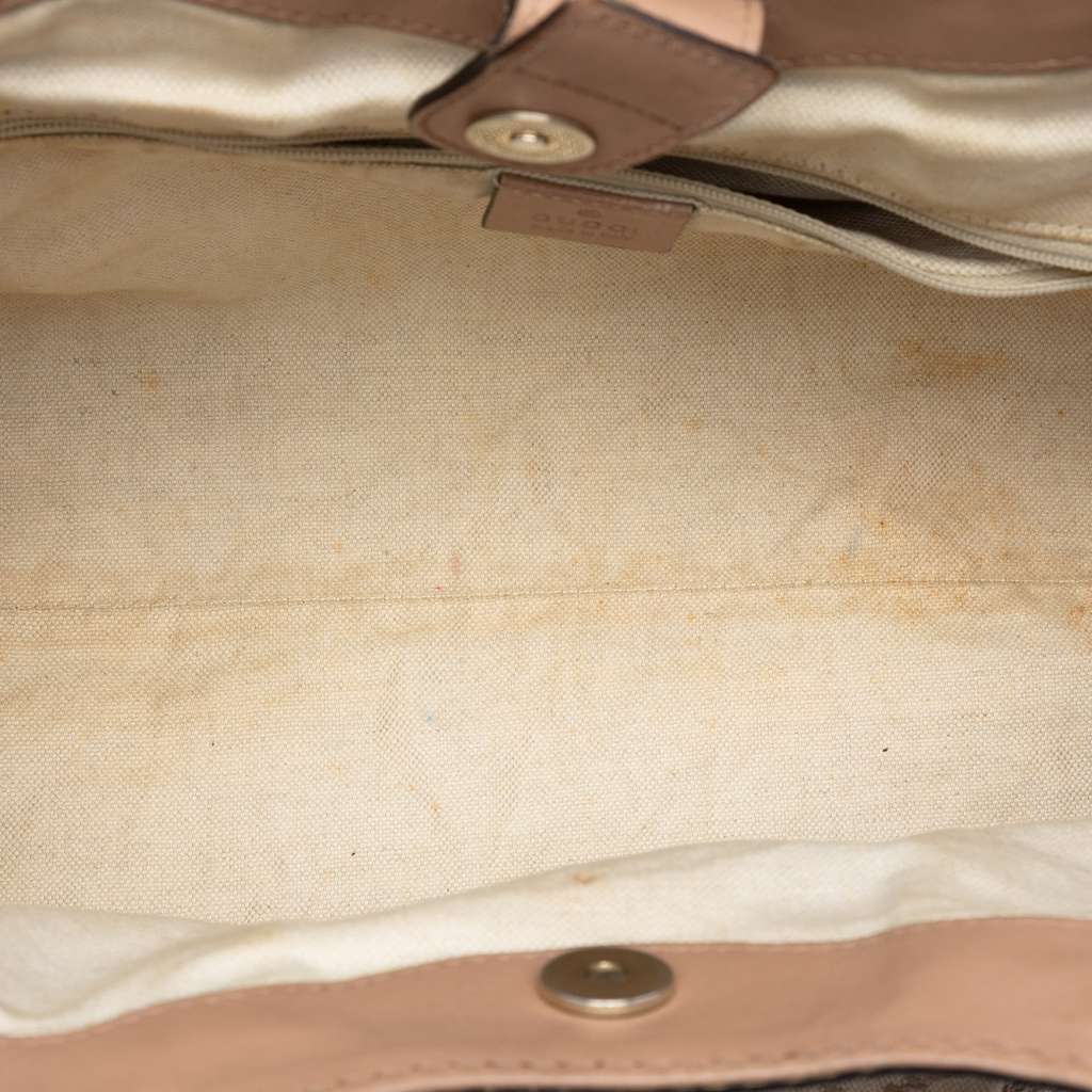 Gucci Medium Diamante Canvas Sukey Tote Beige Canvas Good condition - Model View