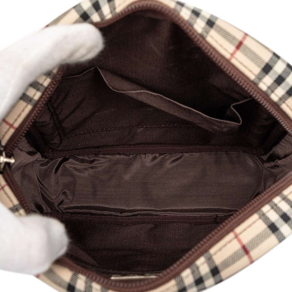 Burberry House Check Canvas Crossbody Beige Canvas Good condition - Model View