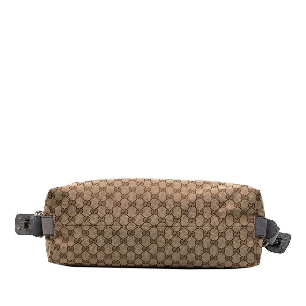Gucci Medium GG Canvas Bamboo Bar Tote Beige Canvas Good condition - Inside View