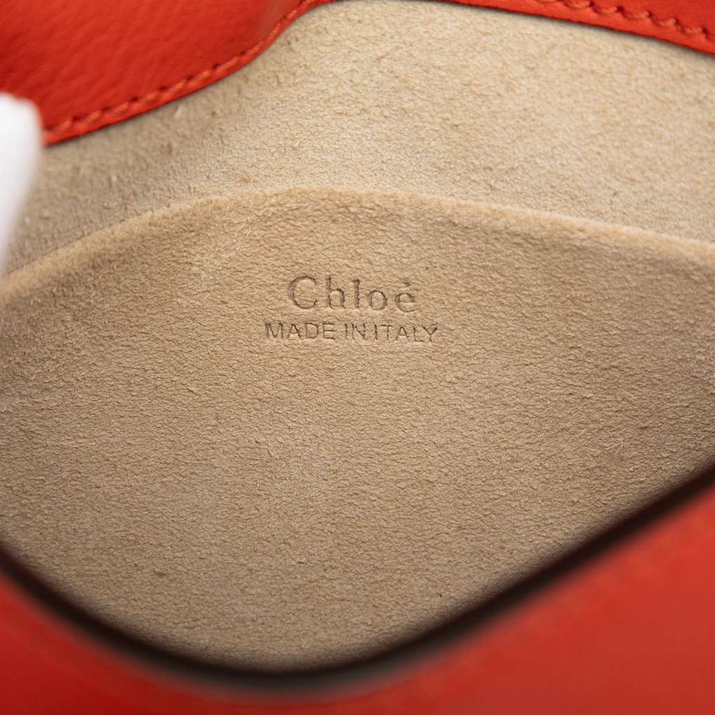 Chloé Small Leather Nile Bracelet Satchel Orange Leather Good condition - Model View