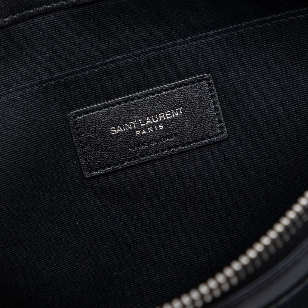 Saint Laurent Canvas Rive Gauche Clutch Black Canvas Good condition - Box View
