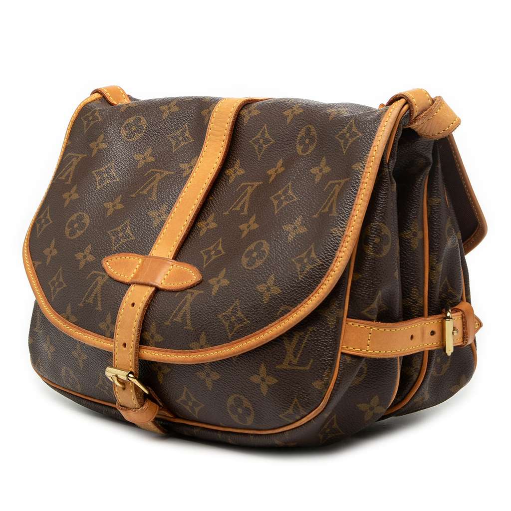 Louis Vuitton Monogram Saumur 30 Brown Good condition - Back View