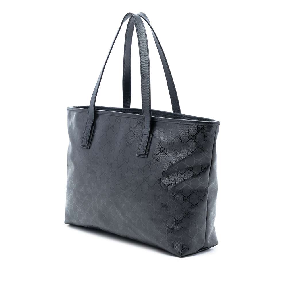 Gucci Medium GG Imprime Tote Black Canvas Good condition - Back View