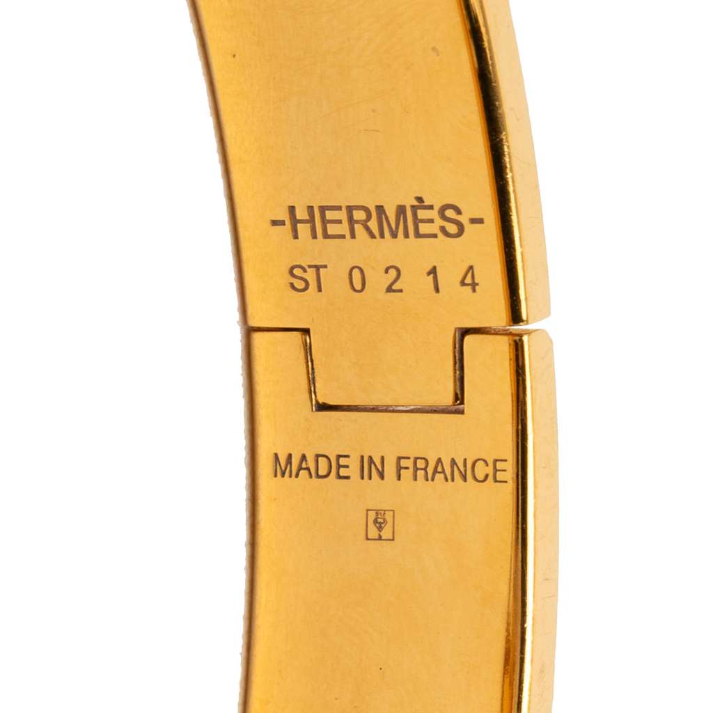 Hermès Narrow Enamel Clic H Bracelet PM Black Good condition - Model View