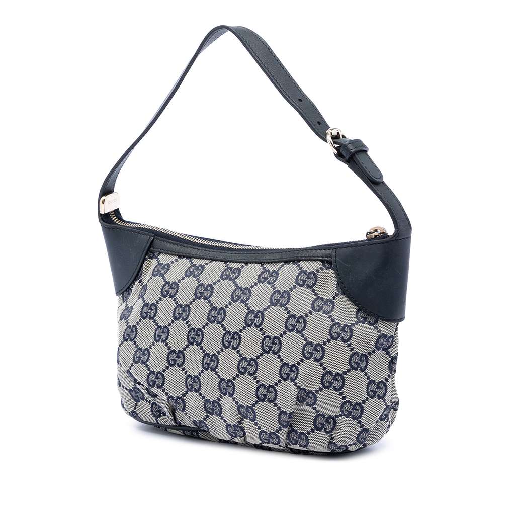 Gucci GG Canvas Web Handbag Beige Good condition - Back View