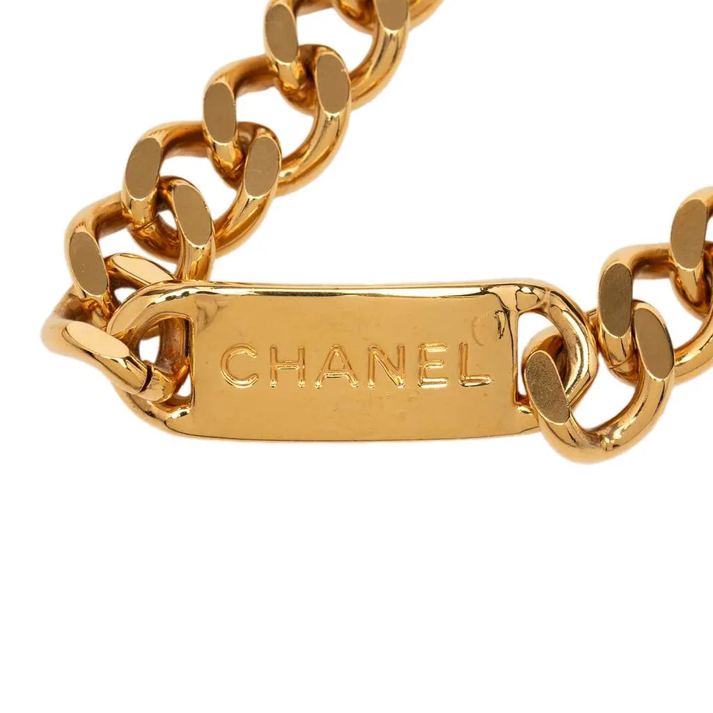 Chanel CC Medallion Chain Link Belt Gold Metal Very good - Inside View