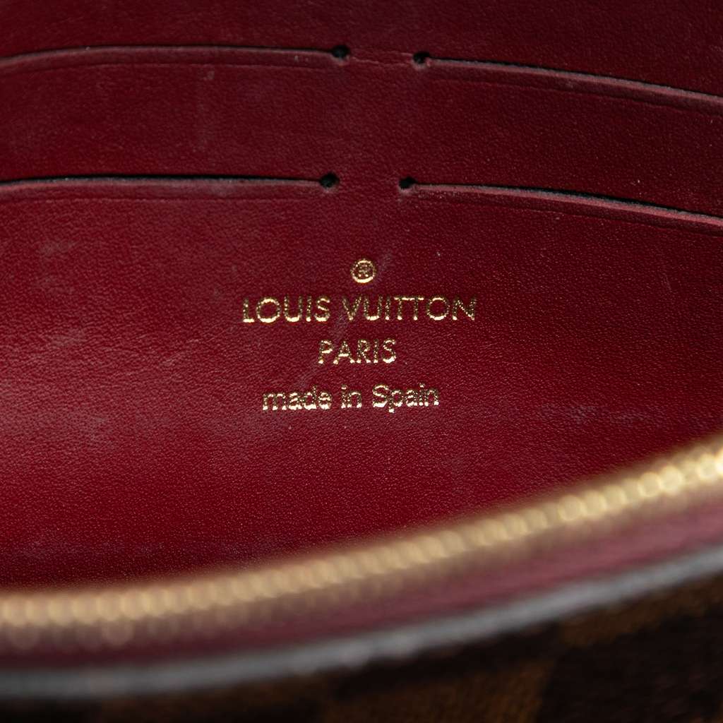 Louis Vuitton Damier Ebene Vavin Wallet on Chain Brown Good condition - Box View