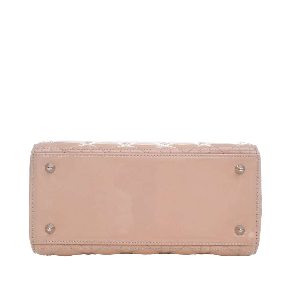 Dior Medium Patent Cannage Lady Dior Pink Leather Good condition - Box View