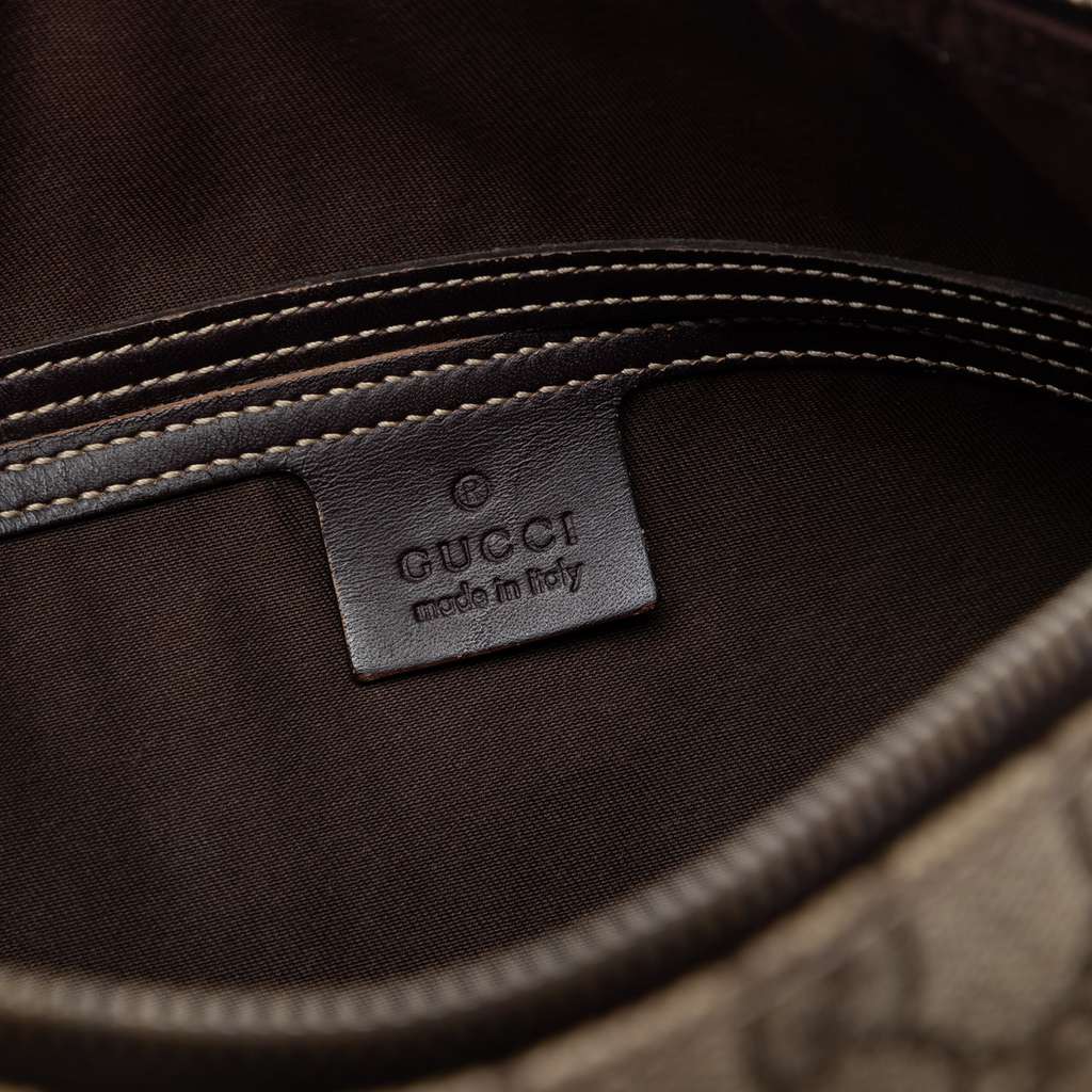 Gucci GG Supreme Double Pocket Crossbody Beige Canvas Fair condition - Box View