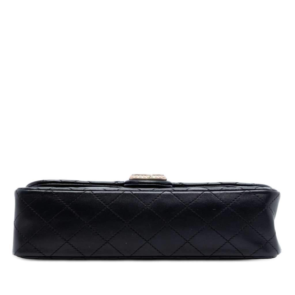 Chanel Medium Quilted Lambskin Westminster Pearl Flap Black Leather Fair condition - Inside View