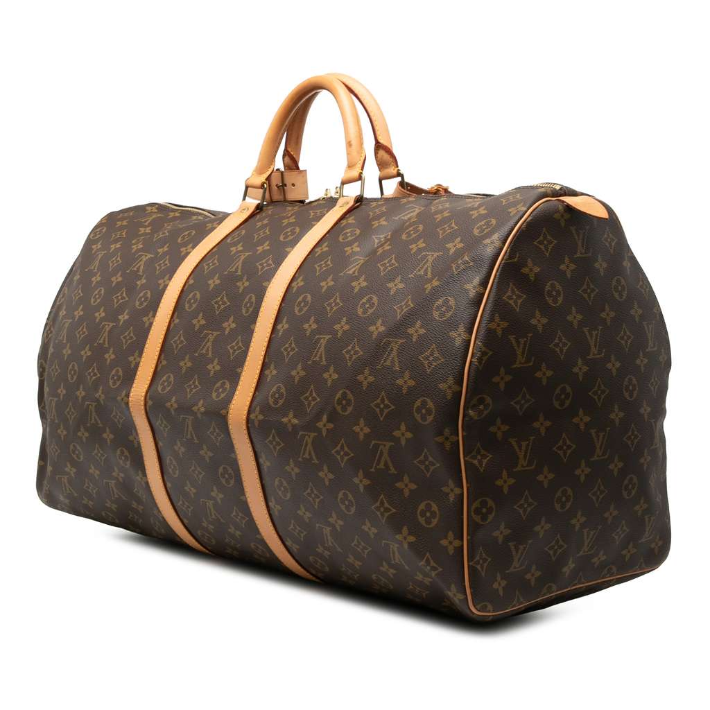 Louis Vuitton Monogram Keepall 60 Brown Good condition - Back View