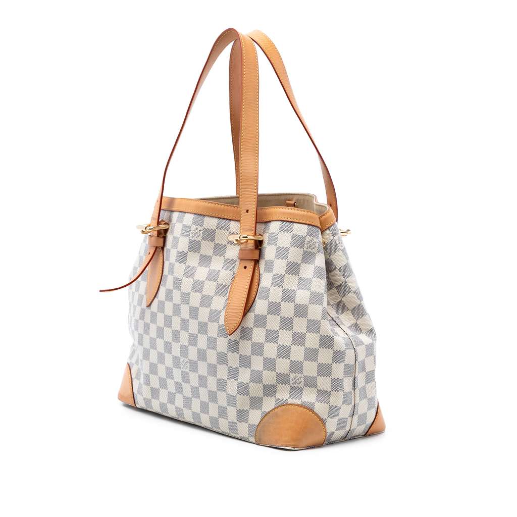 Louis Vuitton Damier Azur Hampstead MM White Good condition - Back View