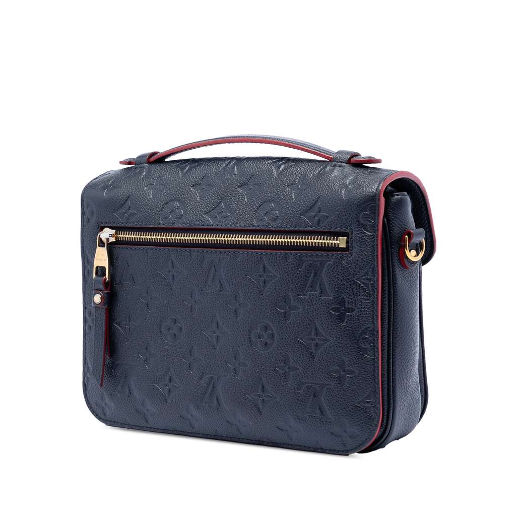 Louis Vuitton Monogram Empreinte Pochette Metis Blue Leather Good condition - Back View