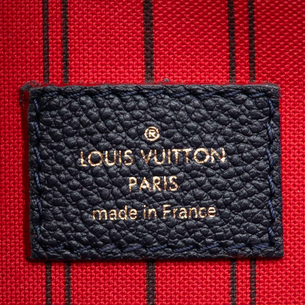 Louis Vuitton Monogram Empreinte Pochette Metis Blue Leather Good condition - Box View