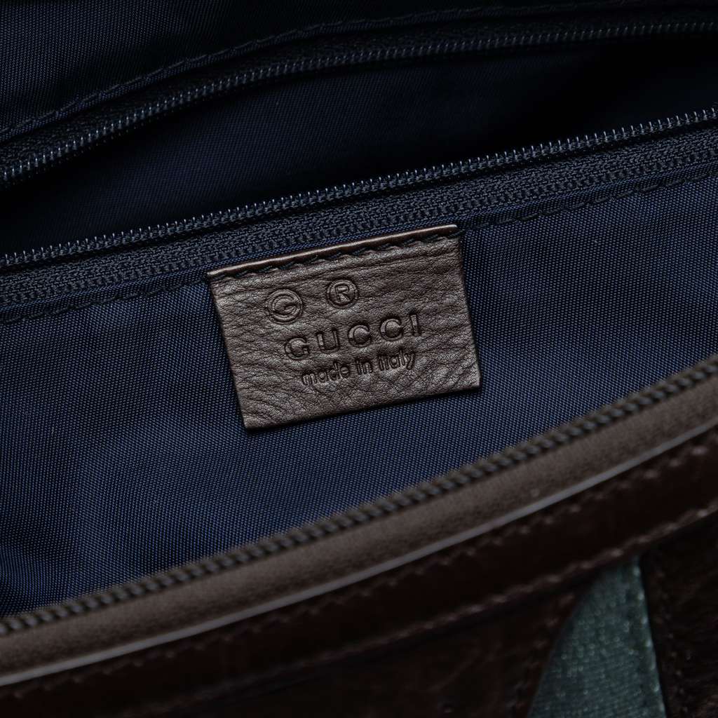 Gucci Canvas Web Shoulder Bag Blue Canvas Good condition - Box View