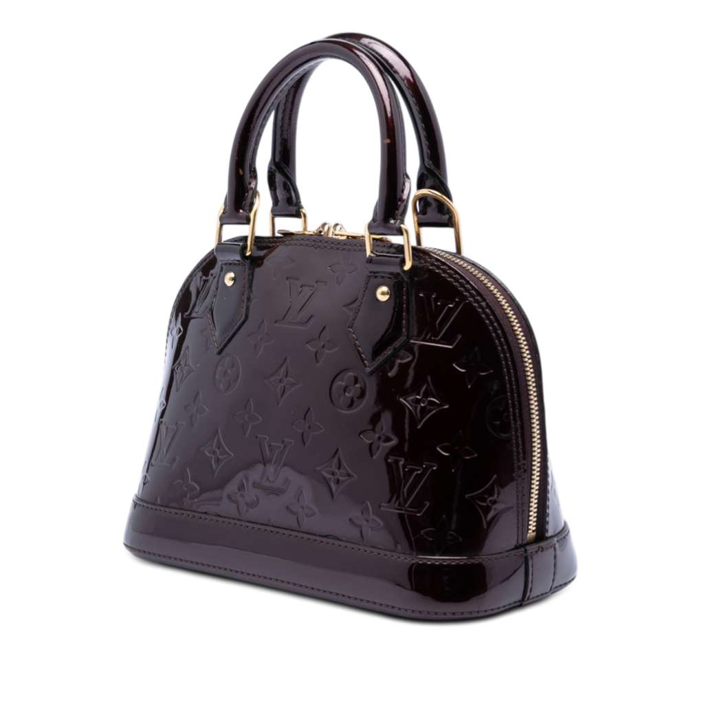Louis Vuitton Monogram Vernis Alma BB Purple Leather Good condition - Back View